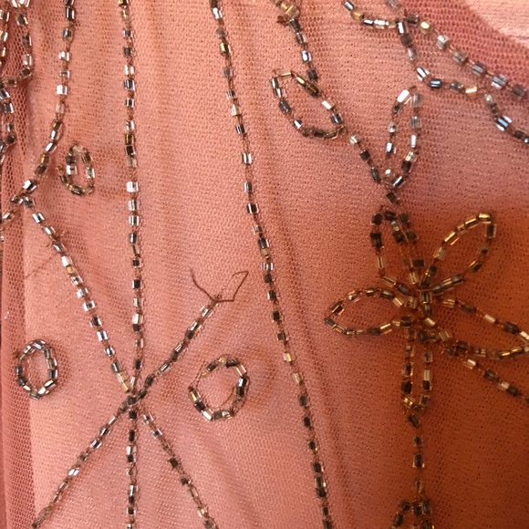 Free People Dusty Pink Beaded Dress -1920 vibes - Picture 7 of 7